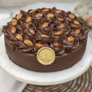 Chocolate Almond Praline Cake